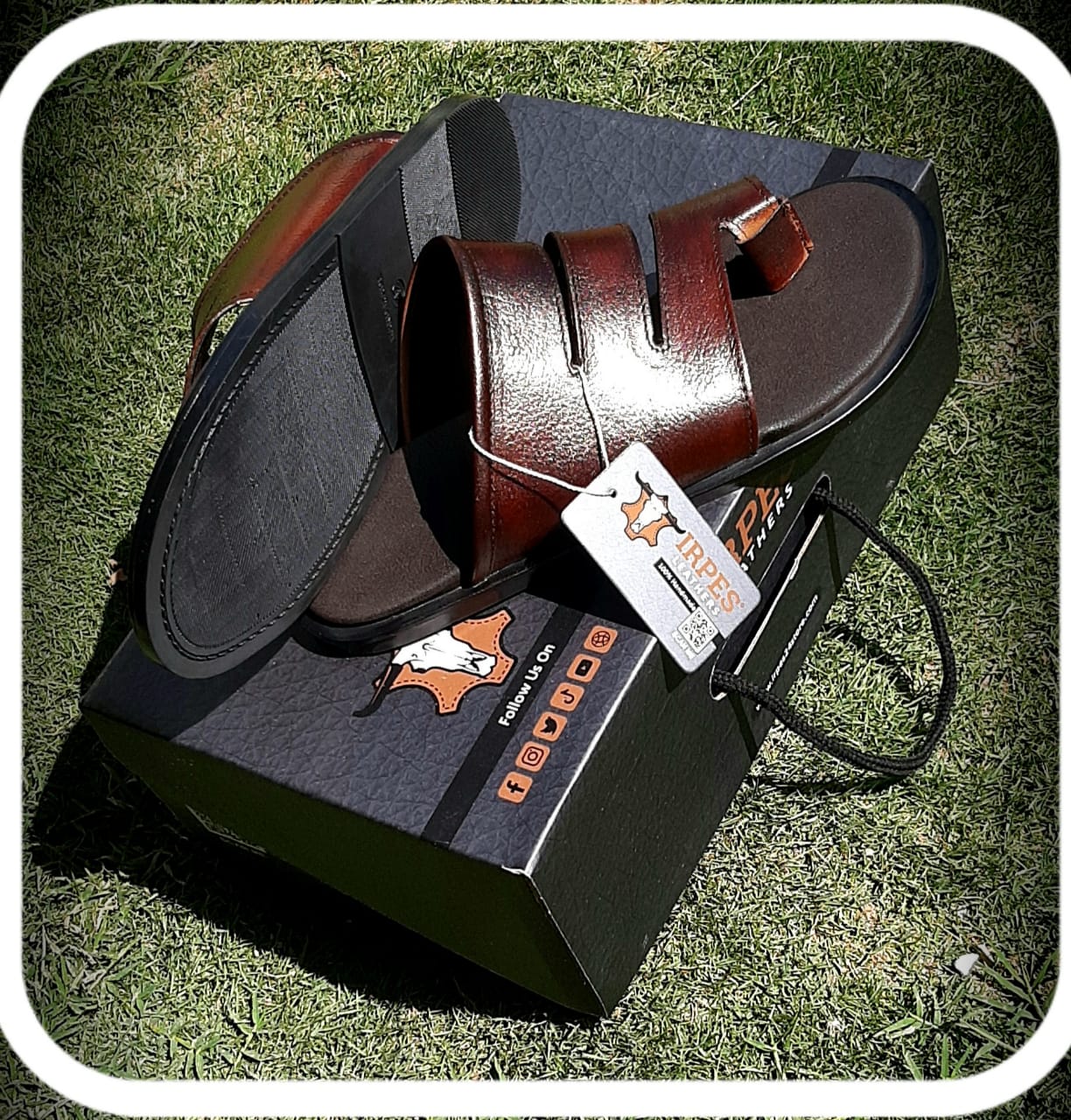 Leather Chappal Brown