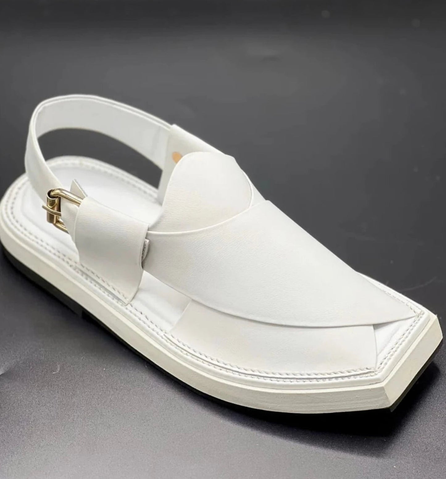 kaptan Chappal White